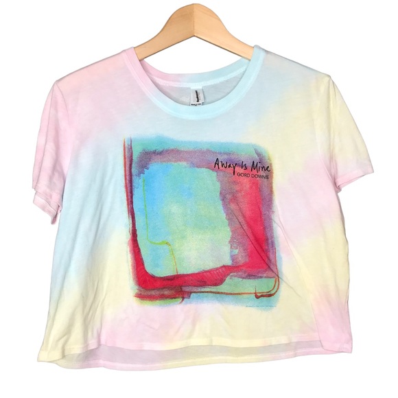 Size Large Away Is Mine Gord Downie Cropped Band Tee T-Shirt Album Top Shirt - Picture 1 of 8